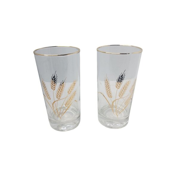 Vintage Homer Laughlin Wheat Pattern Drink Glass Set - Picture 7 of 10